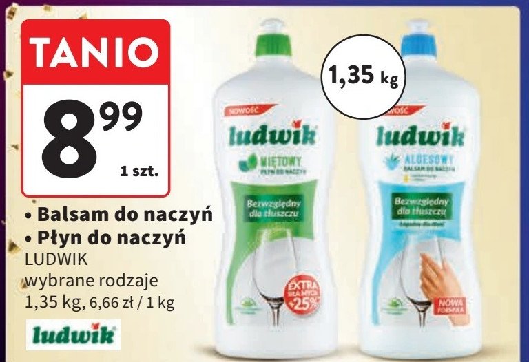 Płyn do mycia naczyń miętowy Ludwik promocja