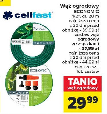 Wąż ogrodowy 1/2" 20 m + komplet złączek Cellfast promocja