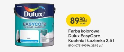 Farba kolorowa Dulux EasyCare Kuchnia i Łazienka 2,5 l promocja w Castorama