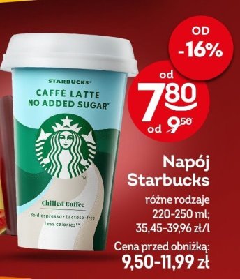 Napój Starbucks Caffè Latte różne rodzaje 220-250ml promocja w Żabka