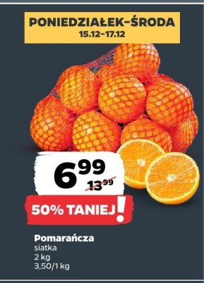 Pomarańcza siatka promocja w Netto