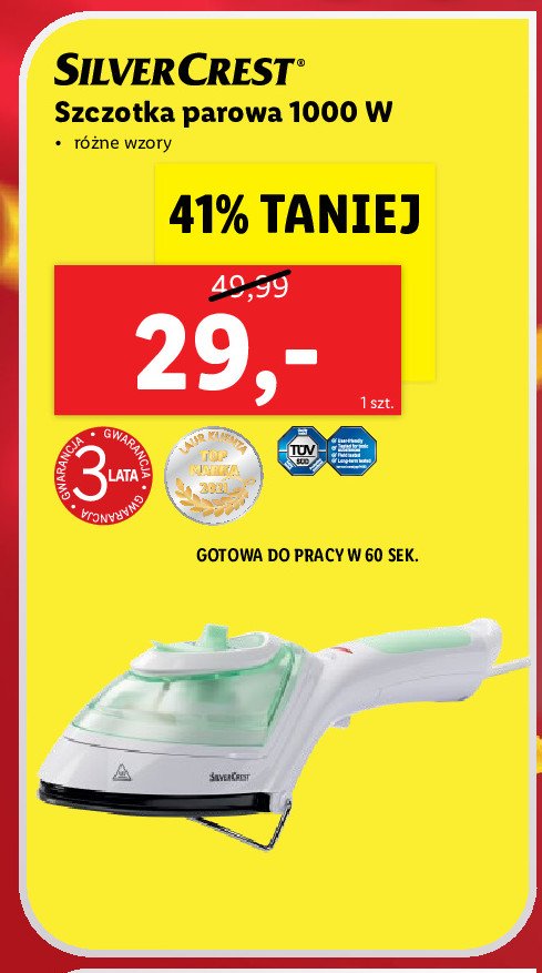 Szczotka parowa 1000 w Silvercrest promocja