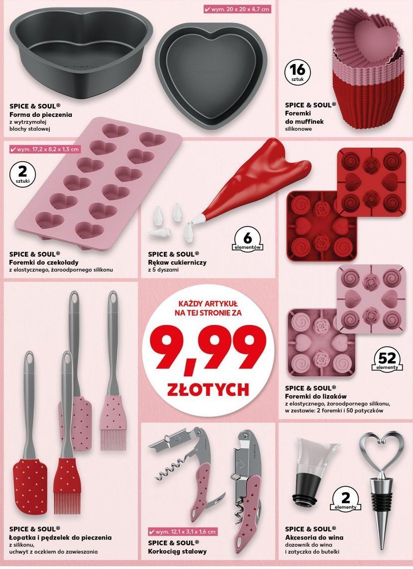 Foremki do mufinek serca Spice&soul promocja w Kaufland