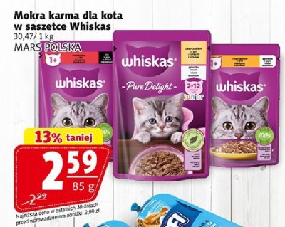 Mokra karma dla kota w saszetce Whiskas promocja w Prim Market
