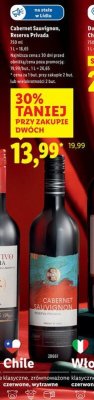 Wino Cabernet Sauvignon, Reserva Privada promocja w Lidl