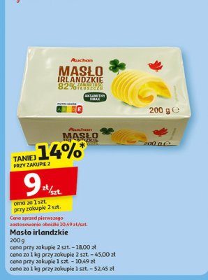 Mas艂o irlandzkie Auchan r贸偶norodne (logo czerwone) promocja