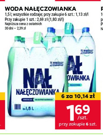 Woda delikatnie gazowana Na艂臋czowianka promocja