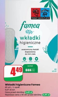 Wkładki higieniczne 60 szt. promocja w Dino