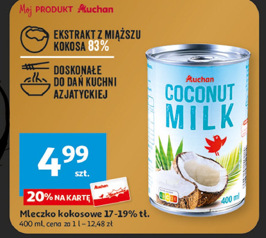 Mleczko kokosowe Auchan promocja