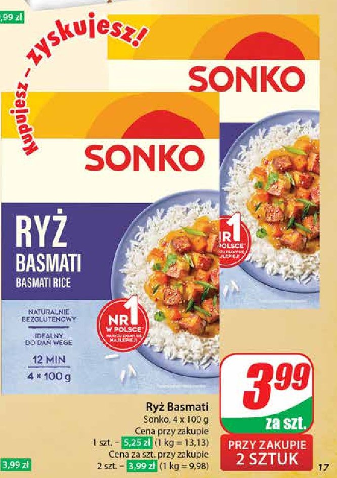 Ryż basmati Sonko promocja w Dino