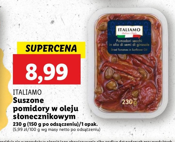 Suszone pomidory Italiamo promocja