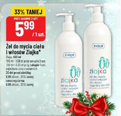 Żel do mycia ciała i włosów Ziajka promocja w POLOmarket