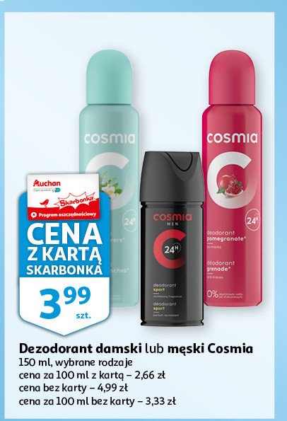 Dezodorant spray sport Cosmia promocja
