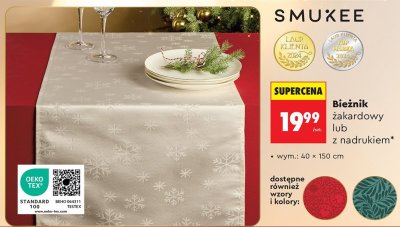 Bieżnik zakardowy lub z nadrukiem SMUKEE promocja w Biedronka