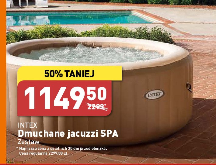 Jacuzzi dmuchane purespa jet & bubble deluxe Intex promocja