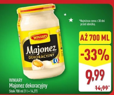 Majonez Winiary Majonez dekoracyjny promocja w Aldi