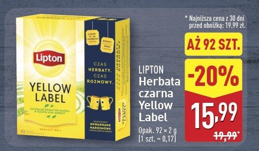 Herbata Lipton yellow label tea promocja