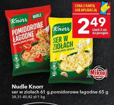 Nudle Knorr ser w ziołach promocja w LEWIATAN