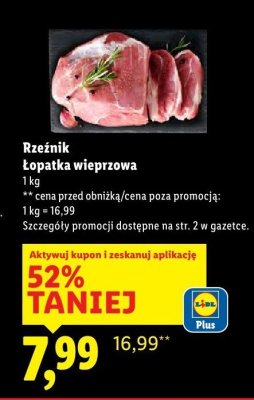 Mięso Rzeźnik Łopatka wieprzowa promocja w Lidl
