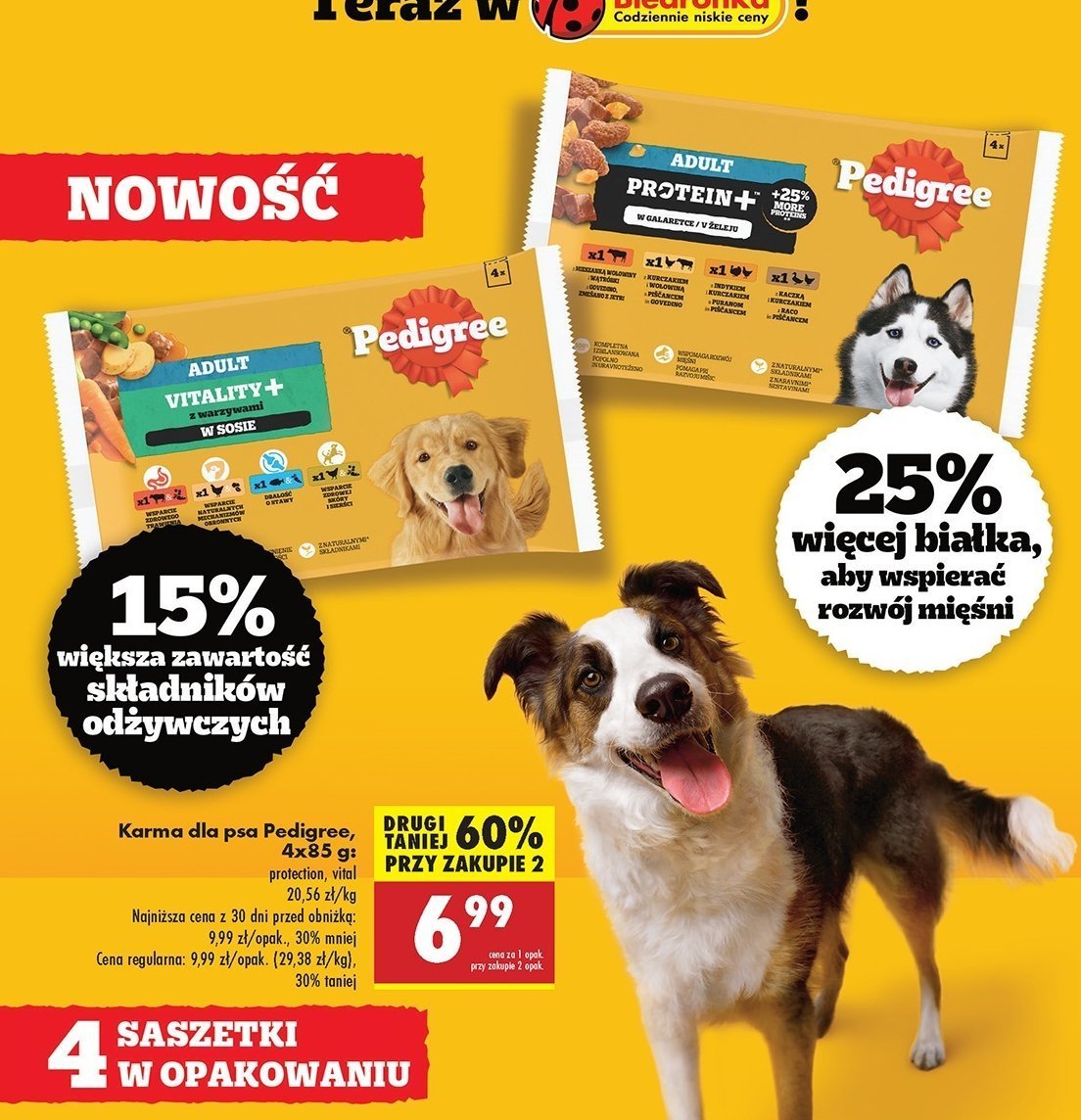 Karma dla psa protein+ Pedigree promocja
