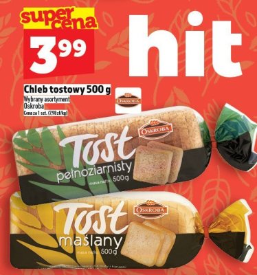 Chleb tostowy 500 g promocja w TOPAZ