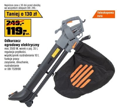 Odkurzacz ogrodowy elektryczny promocja w OBI