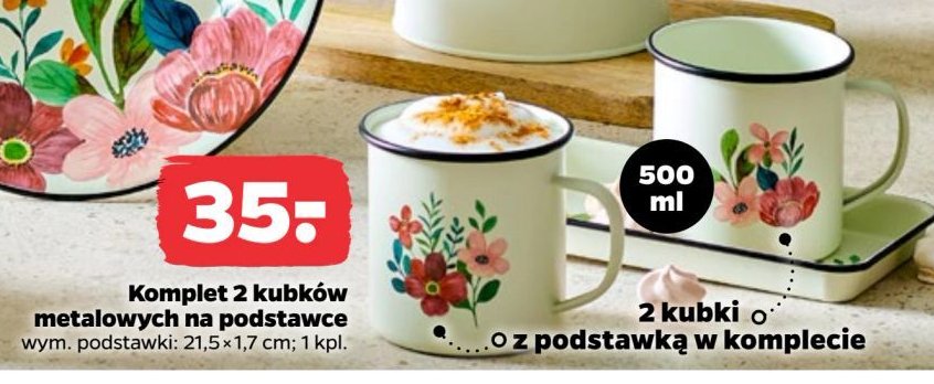 Kubki metalowe 500 ml promocja w Netto