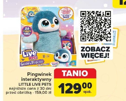 Pingwinek interaktywny Little live pets promocja w Carrefour