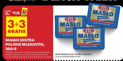 Masło ekstra polskie 200 g promocja w Biedronka