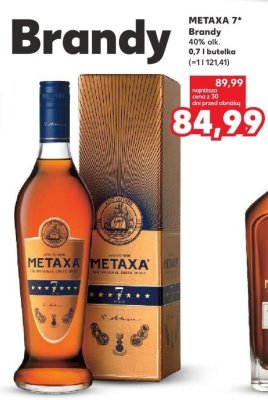 Brandy Metaxa 7* 40% alk. 0,7 l butelka promocja w Kaufland
