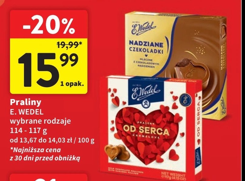 Czekoladki nadziane E. wedel promocja