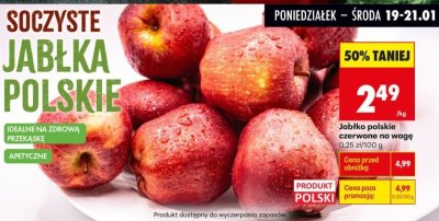 Jabłka polskie czerwone na wagę promocja w Biedronka