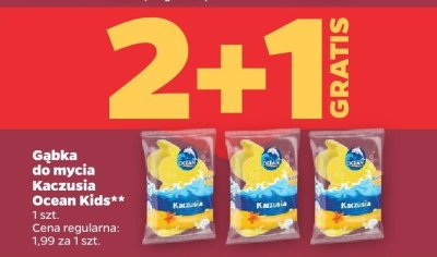 Gąbka do mycia Kaczusia Ocean Kids promocja w Netto