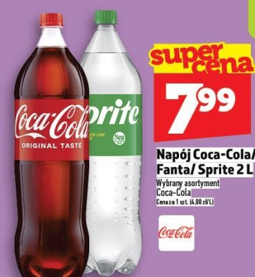 Napój Coca-Cola/Fanta/Sprite 2 L promocja w TOPAZ
