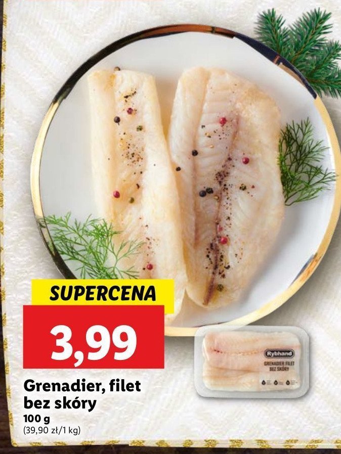 Grenadier filet bez skóry Rybhand promocja w Lidl