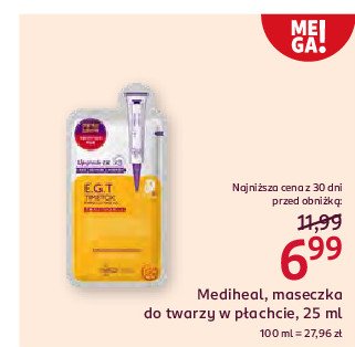 Maseczka do twarzy e.g.t.timetox Mediheal promocja w Rossmann