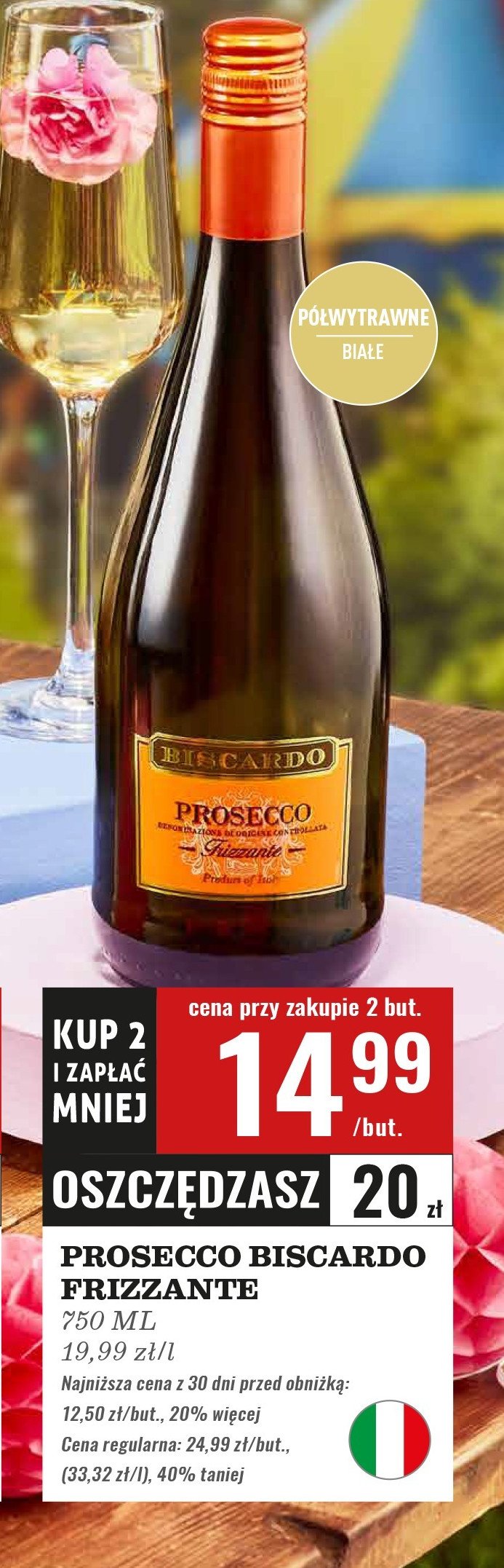 Wino BISCARDO PROSECCO promocja