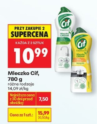 Mleczko czyszczące Cif, 780 g promocja w Biedronka