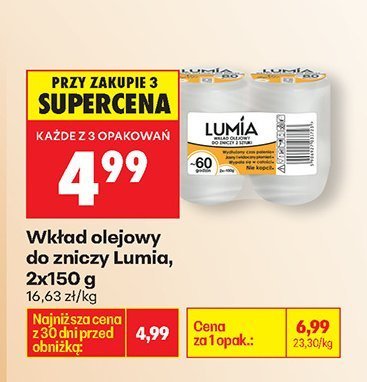 Wkład olejowy do znicza promocja w Biedronka