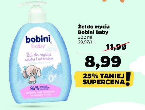 Żel do mycia ciała i włosów lipidowy Bobini baby promocja