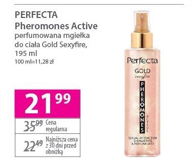 Mgiełka do ciała gold sexyfire Perfecta pheromones active promocja