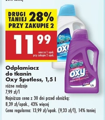 Odplamiacz do tkanin white Oxy spotless promocja