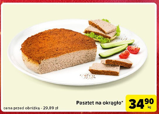 Pasztet na okragło promocja w Carrefour Express