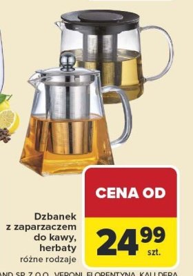 Dzbanek z zaparzaczem do kawy / herbaty Carrefour Market promocja w Carrefour Market