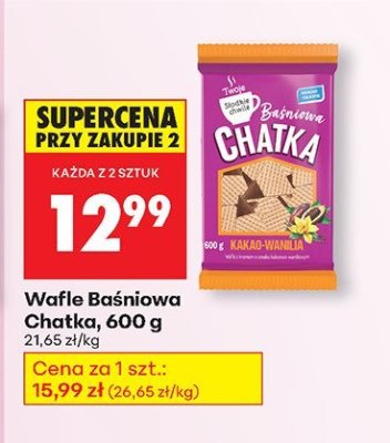 Wafle Baśniowa Chatka, 600 g promocja w Biedronka