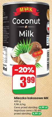 Mleczko kokosowe  promocja w Dino