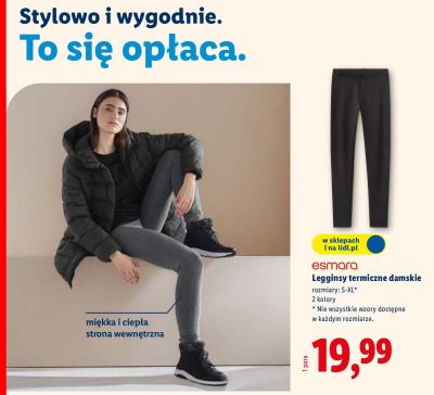 Legginsy termiczne damskie  promocja w Lidl