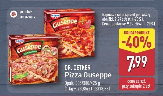 Pizza z szynką i pieczarkami Dr. oetker guseppe promocja