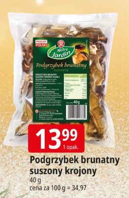 Podgrzybek brunatny suszony krojony promocja w Leclerc