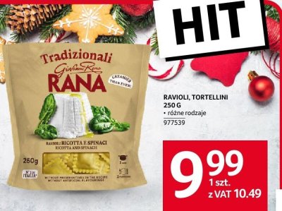Ravioli tortellini Giovanni Rana różne rodzaje promocja w Selgros
